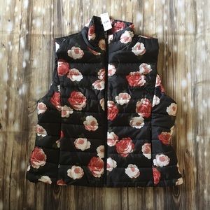 NWT LOFT Floral Puffer Vest